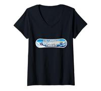 Femme School is Important But Snowboard is Importanter Funny T-Shirt avec Col en V