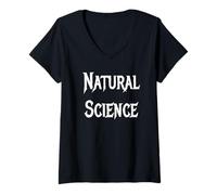 Femme Sciences Naturelles T-Shirt avec Col en V