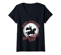 Femme Scipio Africanus Punic Panic Tour d'histoire Romaine drôle T-Shirt avec Col en V