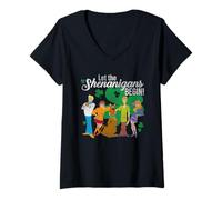Femme Scooby-Doo Let The Shenanigans Begin T-Shirt avec Col en V