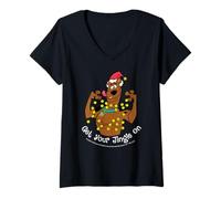 Femme Scooby-Doo Obtenez Votre Jingle sur Le Plaisir Festif T-Shirt avec Col en V