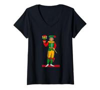 Femme Scorpa/Briscola Carte italienne Jack of Cups Fante di tazze T-Shirt avec Col en V