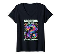 Femme Scorpios The Best Secret Keepers T-Shirt avec Col en V