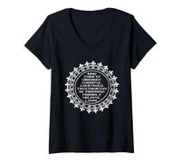 Femme Scout Values Fleur De Lys Circle Troop Devise Loi T-Shirt avec Col en V
