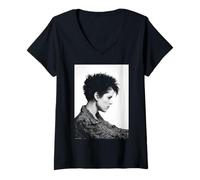 Femme Scream Actor Neve Campbell Wild Things par Michael Grecco T-Shirt avec Col en V