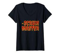 Femme Scrum Agile Devops Project Lead Scrum Master T-Shirt avec Col en V