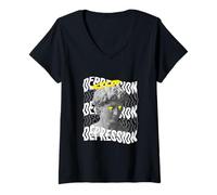 Femme Sculpture Grecque de la dépression - Streetwear T-Shirt avec Col en V