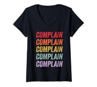 Femme Se plaindre T-Shirt avec Col en V