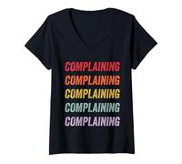 Femme Se plaindre T-Shirt avec Col en V