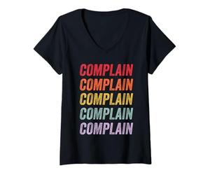 Femme Se plaindre T-Shirt avec Col en V