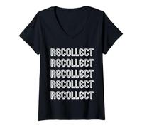 Femme Se souvenir T-Shirt avec Col en V