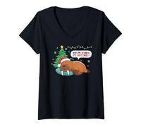 Femme Seal Fish Official Sleep Pajamas Nightgown SleepySealion T-Shirt avec Col en V