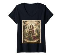 Femme Sebile - Roi Arthur Légende Mythologie Arthurienne Folklore T-Shirt avec Col en V