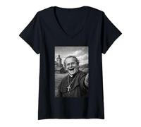 Femme Selfie Gregor Mendel T-Shirt avec Col en V