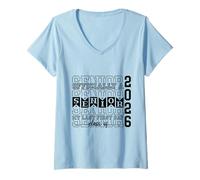 Femme Senior 2026 Mon dernier Premier Jour T-Shirt avec Col en V