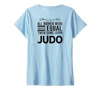 Femme Sensei Japonais pour Apprendre Le Judo pour Femme T-Shirt avec Col en V