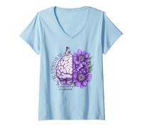 Femme Sensibilisation à la maladie d'Alzheimer Dont Je me souviendrai pour Vous T-Shirt avec Col en V