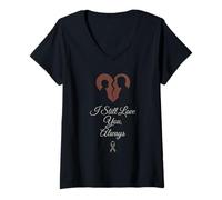 Femme Sensibilisation à l'aliénation parentale Soutien aux droits de la famille T-Shirt avec Col en V