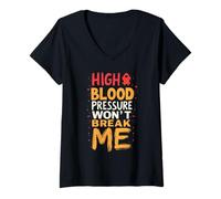 Femme Sensibilisation à l'hypertension artérielle pulmonaire T-Shirt avec Col en V
