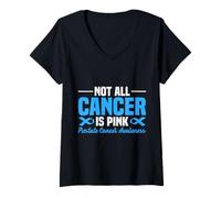 Femme Sensibilisation au Cancer de la Prostate Pas Tous Les Cancers sont Roses T-Shirt avec Col en V