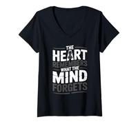 Femme Sensibilisation au deuil T-Shirt avec Col en V