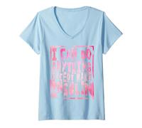 Femme Sensibilisation au diabète Je Peux Tout Faire sauf fabriquer T-Shirt avec Col en V