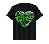 Femme Sensibilisation au Don d’Organes Ruban Vert et cœur T-Shirt