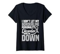 Femme Sensibilisation au Trouble de la personnalité Limite BPD EUPD T-Shirt avec Col en V