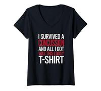 Femme Sensibilisation aux commotions cérébrales Survivant d'une Commotion cérébrale Got a Lousy T-Shirt avec Col en V