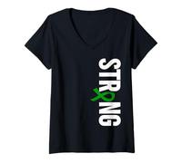 Femme Sensibilisation aux lésions cérébrales traumatiques - Blessures cérébrales Fortes T-Shirt avec Col en V