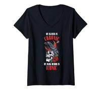 Femme Sensibilisation aux Maladies rares survivants de la maladie Chronique T-Shirt avec Col en V