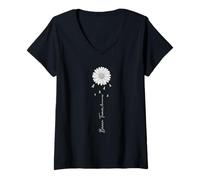 Femme Sensibilisation aux tumeurs cérébrales de Marguerite T-Shirt avec Col en V