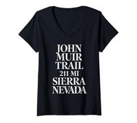Femme Sentier John Muir 211 milles Sentier de randonnée Minimal de T-Shirt avec Col en V