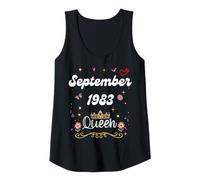 Femme Septembre 1983 Queen Since September 1983 Birthday Girl Débardeur