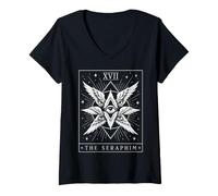 Femme Séraphim Angelic Biblical Ophanim Be Not Afraid T-Shirt avec Col en V