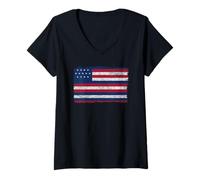 Femme Serapis John Paul Jones Drapeau T-Shirt avec Col en V