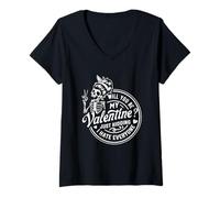 Femme Seras-tu ma Saint-Valentin ? Je plaisante, Je déteste T-Shirt avec Col en V