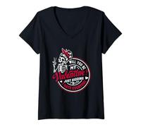 Femme Seras-tu ma Saint-Valentin, Je plaisante, Je déteste Tout Le Monde T-Shirt avec Col en V