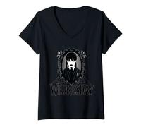 Femme Série du mercredi Web Frame T-Shirt avec Col en V