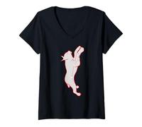 Femme Série Zodiac Constellation : Lynx T-Shirt avec Col en V