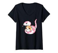 Femme serpent et cochon d'Inde 2025 Année lunaire du serpent 2025 T-Shirt avec Col en V