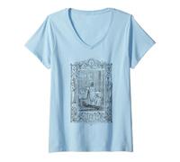 Femme Serveur d'autel Traditionnel Latin catholique T-Shirt avec Col en V