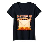 Femme Service Postal Postal Worker Mailman Post Office T-Shirt avec Col en V