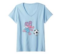 Femme Sesame Street Abby Cadabby Soccer T-Shirt avec Col en V