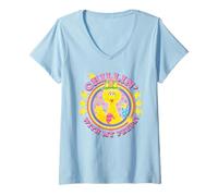 Femme Sesame Street Big Bird Chillin' with My Peeps T-Shirt avec Col en V
