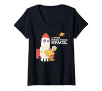 Femme Sesame Street Big Bird Pose, Vaisseau Spatial Adventure USA Classic T-Shirt avec Col en V
