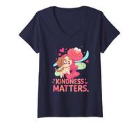 Femme Sesame Street Elmo and Tango Kindness Matters T-Shirt avec Col en V