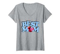 Femme Sesame Street Mother's Day Best Mom Elmo T-Shirt avec Col en V