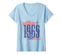 Femme Sesame Street Red, White and Blue 1969 Group T-Shirt avec Col en V