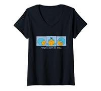 Femme Sesame Street That's How Me Roll Cookie Monster T-Shirt avec Col en V